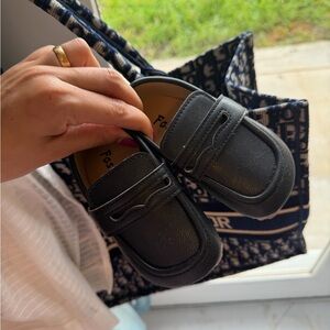 Stylish Black Kids Moccasins